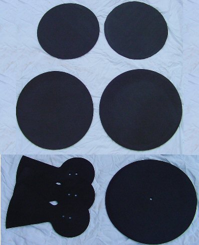 Billy's Drum Muff Set 12",13",14"16" & 4 Cymbal Pads